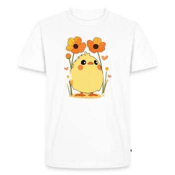 Happy Easter Easter Chick Vintage - Men's Premium Organic T-Shirt - white - Front - Nico (187cm)