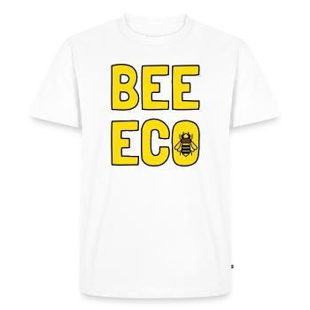 Bee Eco Bee Yellow Pollen - Men's Premium Organic T-Shirt - white - Front - Nico (187cm)