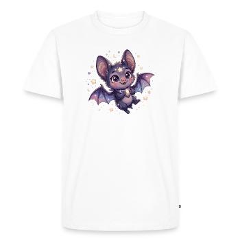 Chauve-souris de l’Étoile de la Nuit - T-shirt Premium bio Homme - blanc - Devant - Nico (187cm)