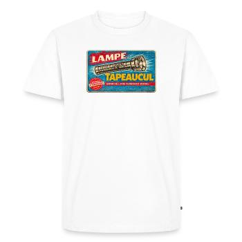 Lampe Tapeaucul – Reference 7eme compagnie - T-shirt Premium bio Homme - blanc - Devant - Nico (187cm)