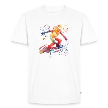 Snowboarder Snowboarding Snowboard - Men's Premium Organic T-Shirt - white - Front - Nico (187cm)
