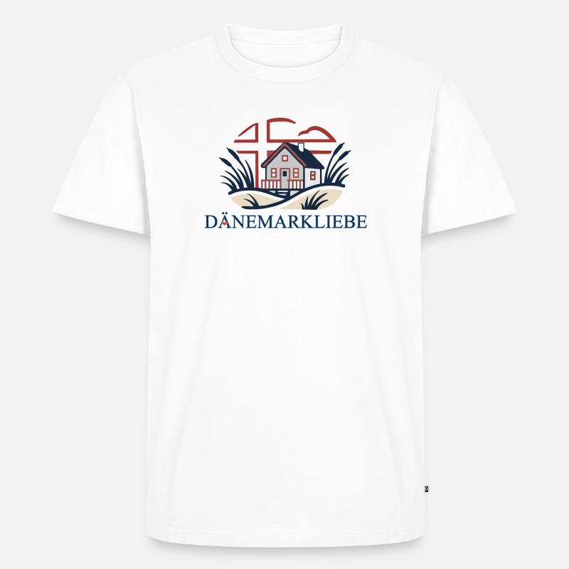 Dänemarkliebe - Ein Statement mit Aussagekraft - Männer Premium Bio T-Shirt - Weiß