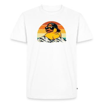 Cool Rubber Duck Duck Lover Duckie Duckling - Men's Premium Organic T-Shirt - white - Front - Nico (187cm)