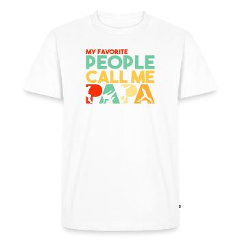 Parkour Papa Traceur Silhouette Retro Sports Art - Men's Premium Organic T-Shirt - white - Front - Nico (187cm)