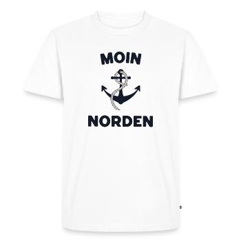 Moin Norden – Conception d’ancres maritimes - T-shirt Premium bio Homme - blanc - Devant - Nico (187cm)