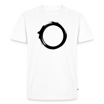 Black Hole Universe Silhouette Minimal Physics - Men's Premium Organic T-Shirt - white - Front - Nico (187cm)