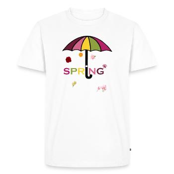 Printemps-02 - T-shirt Premium bio Homme - blanc - Devant - Nico (187cm)