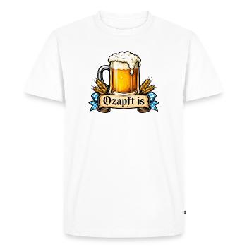 O'zapft is – Bavarian saying - Men's Premium Organic T-Shirt - white - Front - Nico (187cm)