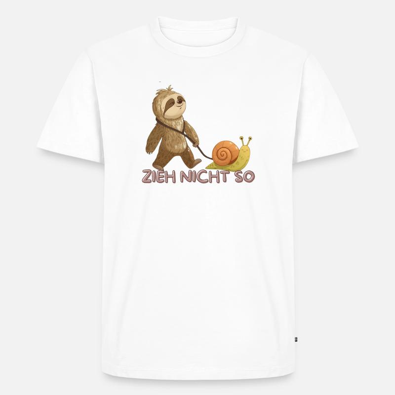 Zieh Nicht So – Langsame Freundschaft - Männer Premium Bio T-Shirt - Weiß