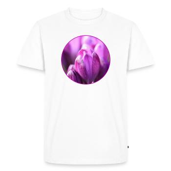 Crocuses Crocus Purple Flowers Crocus Bud - Men's Premium Organic T-Shirt - white - Front - Nico (187cm)