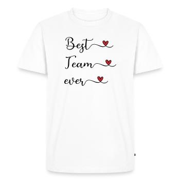 Best Team Ever - Men's Premium Organic T-Shirt - white - Front - Nico (187cm)