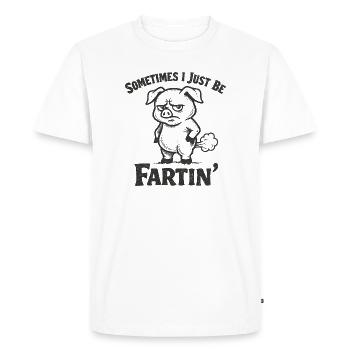 Sometimes I'm just a farting pig - Men's Premium Organic T-Shirt - white - Front - Nico (187cm)