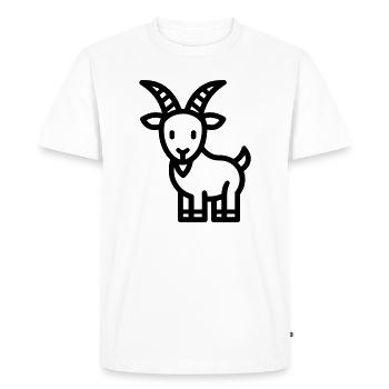 chèvre - T-shirt Premium bio Homme - blanc - Devant - Nico (187cm)
