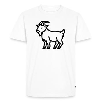chèvre - T-shirt Premium bio Homme - blanc - Devant - Nico (187cm)
