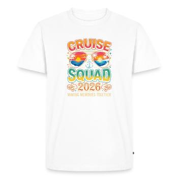 Équipe de croisière 2026 Sunset - T-shirt Premium bio Homme - blanc - Devant - Nico (187cm)