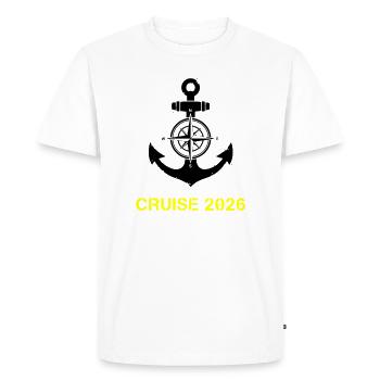 Cruise 2026 Anchor Compass - Men's Premium Organic T-Shirt - white - Front - Nico (187cm)