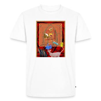 Collage géométrique rétro pour l’art mural - T-shirt Premium bio Homme - blanc - Devant - Nico (187cm)