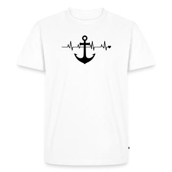Anchor - Men's Premium Organic T-Shirt - white - Front - Nico (187cm)