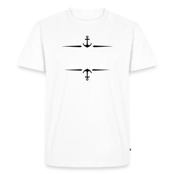 Anchor icon - Men's Premium Organic T-Shirt - white - Front - Nico (187cm)