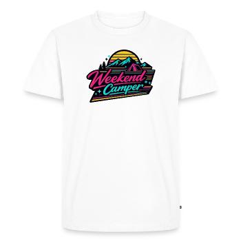 Weekend Camper Neon Skyline - Men's Premium Organic T-Shirt - white - Front - Nico (187cm)