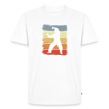 Vintage Karateka Drawing - Men's Premium Organic T-Shirt - white - Front - Nico (187cm)