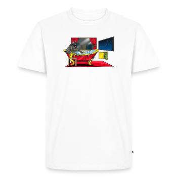 Bull bathtub on the stock market monitor - Men's Premium Organic T-Shirt - white - Front - Nico (187cm)