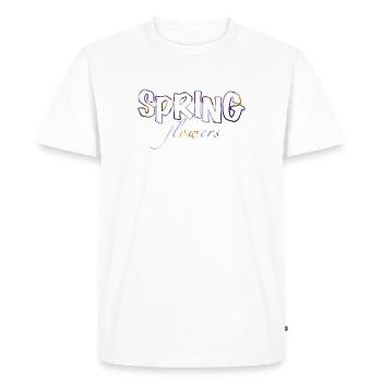 Couleurs des crocus des fleurs de printemps - T-shirt Premium bio Homme - blanc - Devant - Nico (187cm)
