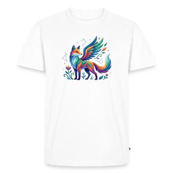 Magie des couleurs des ailes de renard - T-shirt Premium bio Homme - blanc - Devant - Nico (187cm)
