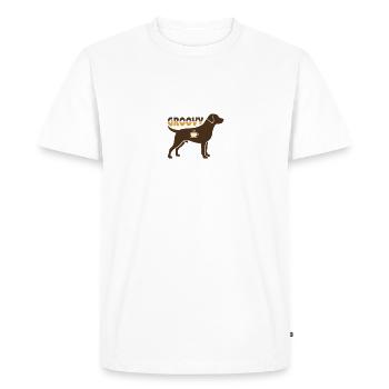 Groovy Dog Coffee Rétro années 70 - T-shirt Premium bio Homme - blanc - Devant - Nico (187cm)