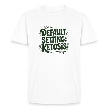 Ketosis Mode | Keto Saying Low Carb - Men's Premium Organic T-Shirt - white - Front - Nico (187cm)