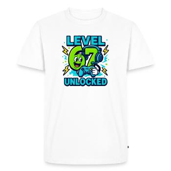 Level 67 débloqué six sept joueurs italiens de Brainrot - T-shirt Premium bio Homme - blanc - Devant - Nico (187cm)