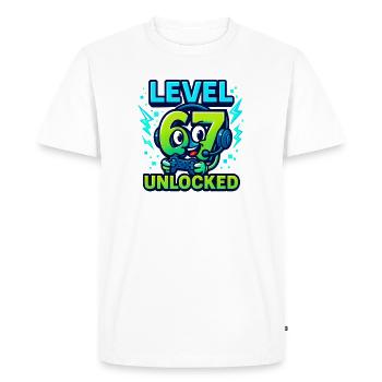Level 67 débloqué six sept joueurs italiens de Brainrot - T-shirt Premium bio Homme - blanc - Devant - Nico (187cm)