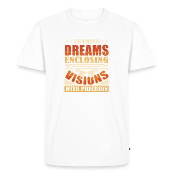 Drywall Drywall Builder Drywall Fitter - Men's Premium Organic T-Shirt - white - Front - Nico (187cm)
