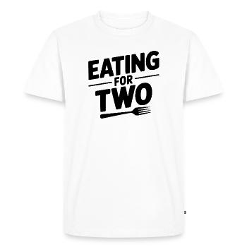 Manger pour deux - T-shirt Premium bio Homme - blanc - Devant - Nico (187cm)