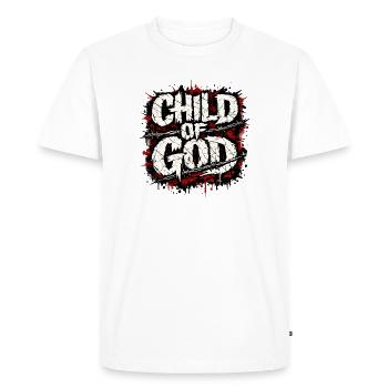 child of god - Men's Premium Organic T-Shirt - white - Front - Nico (187cm)