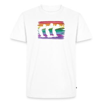 Natation artistique par équipe Natation synchronisée - T-shirt Premium bio Homme - blanc - Devant - Nico (187cm)