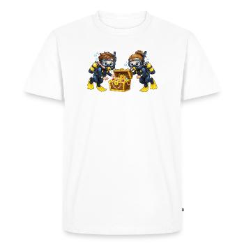 Chasse au trésor des plongeurs Aventure pour enfants Océan - T-shirt Premium bio Homme - blanc - Devant - Nico (187cm)