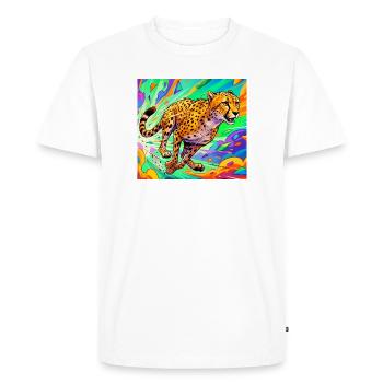 cheetah - Men's Premium Organic T-Shirt - white - Front - Nico (187cm)