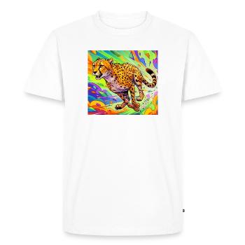 cheetah - Men's Premium Organic T-Shirt - white - Front - Nico (187cm)