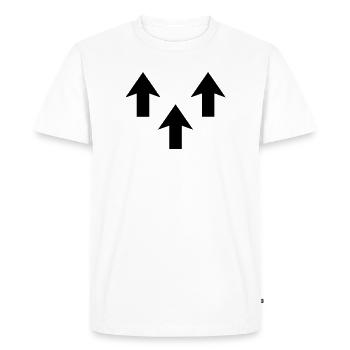 Flèches - T-shirt Premium bio Homme - blanc - Devant - Nico (187cm)