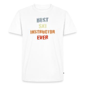 Ski trainer - Men's Premium Organic T-Shirt - white - Front - Nico (187cm)