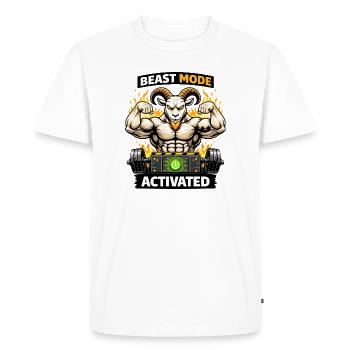 Mode Focus Activé Chèvre - T-shirt Premium bio Homme - blanc - Devant - Nico (187cm)