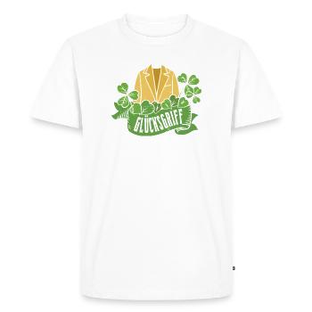 Magasin d’occasion Glücksgriff Magasin d’occasion - T-shirt Premium bio Homme - blanc - Devant - Nico (187cm)