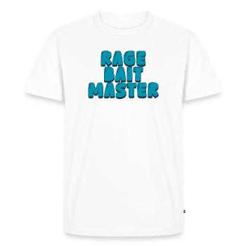 Maître de la rage bait - T-shirt Premium bio Homme - blanc - Devant - Nico (187cm)