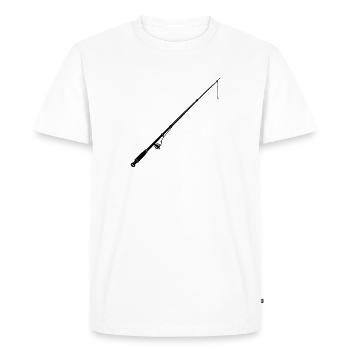 fishing rod - Men's Premium Organic T-Shirt - white - Front - Nico (187cm)