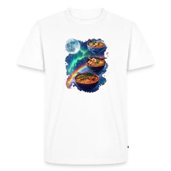 Bowls de Ramen Galactiques - T-shirt Premium bio Homme - blanc - Devant - Nico (187cm)