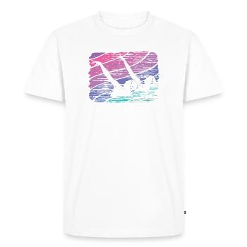 Natation artistique par équipe Natation synchronisée - T-shirt Premium bio Homme - blanc - Devant - Nico (187cm)