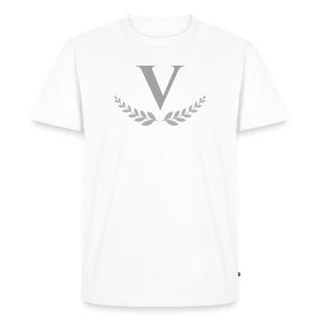 V - T-shirt Premium bio Homme - blanc - Devant - Nico (187cm)