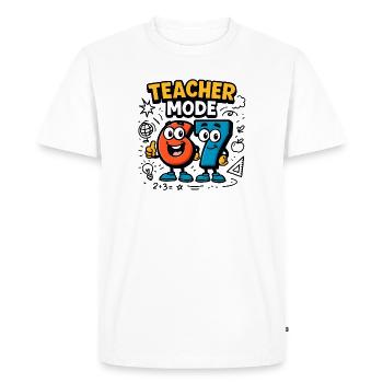 Six Seven 67 Enseignant École de mode Humour Drôle de mème - T-shirt Premium bio Homme - blanc - Devant - Nico (187cm)