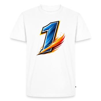 Number 1 Shirt Football Jersey Number Sport - Men's Premium Organic T-Shirt - white - Front - Nico (187cm)